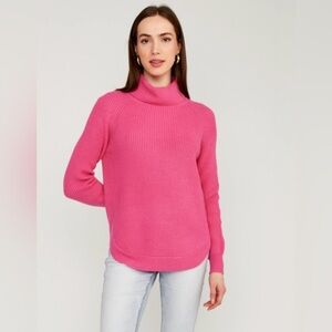 Elena Wang Pink Turtleneck Sweater